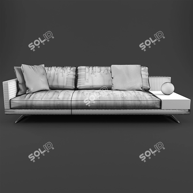 Elegant Poliform Mondrian Sofa 3D model image 3