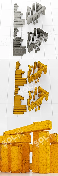 Stone Block Collection - High-Resolution 3D Models 3D model image 3