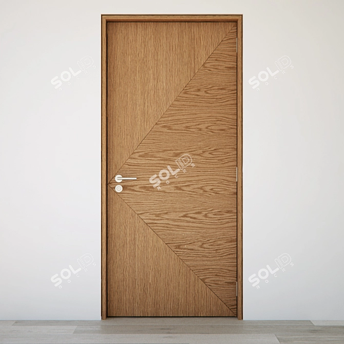 Elegant Modern Door 3D model image 1