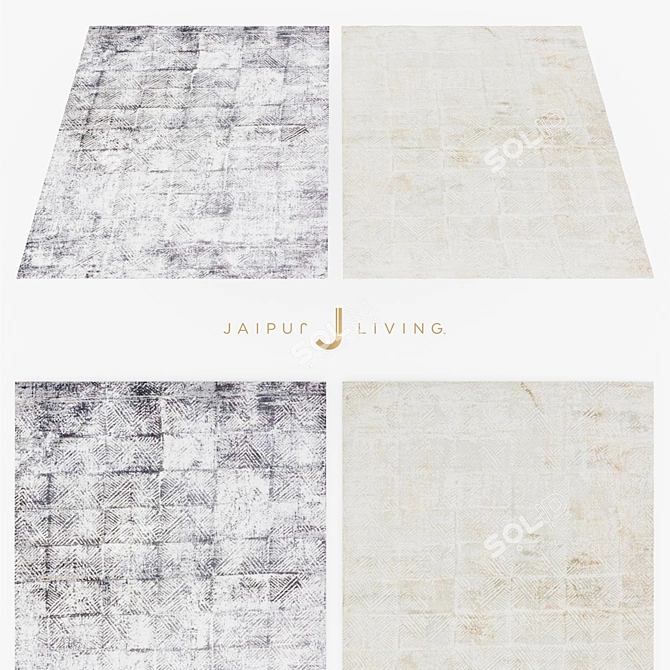 Valentino Jaipur Rug: Masonic Collection 3D model image 1