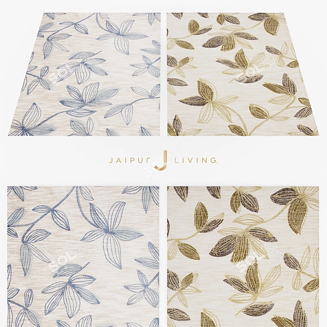 Artistic Jaipur Vine Rug 3D model image 1