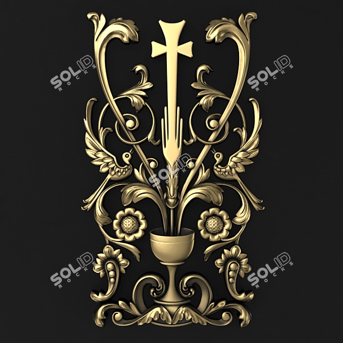 Title: High-Quality CNC-Cutting Panel 3D model image 1