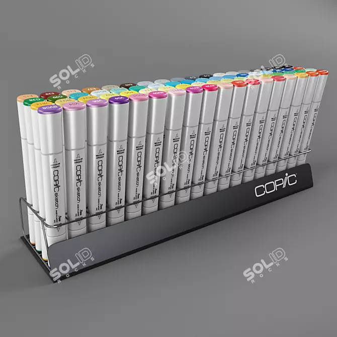 Vibrant Colors, Endless Inspiration: Copic Sketch SET A 3D model image 1