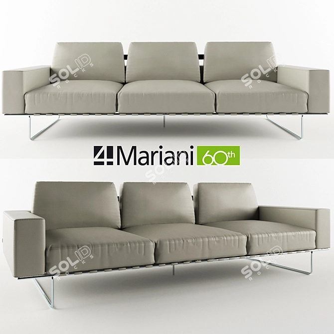 Mariani Kristall Diva 270: Elegant Crystal Chandelier 3D model image 1