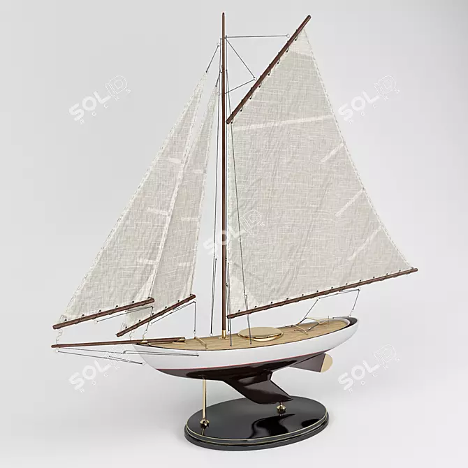 26" Sail Yacht Model 3D model image 1