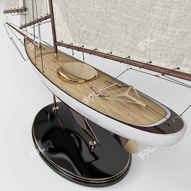 26" Sail Yacht Model 3D model image 2