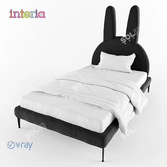 Zaya Bed: Stylish and Practical 3D model image 1