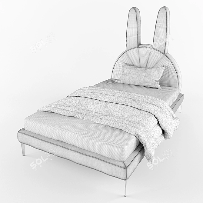 Zaya Bed: Stylish and Practical 3D model image 2