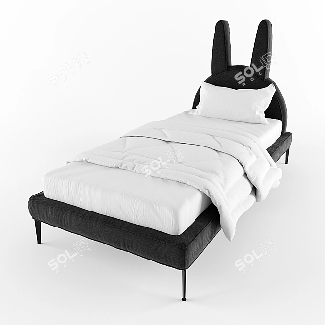 Zaya Bed: Stylish and Practical 3D model image 3