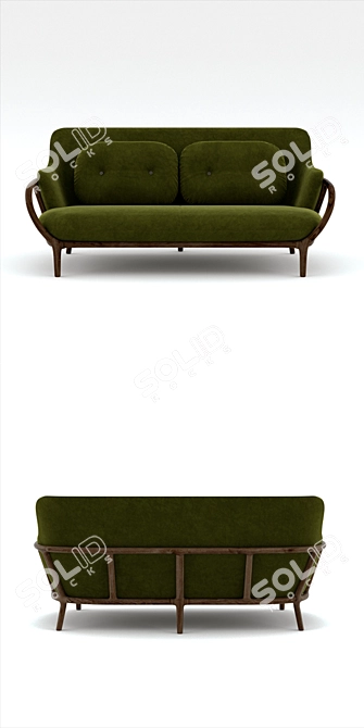 Elegant Porada Allison Sofa 3D model image 2