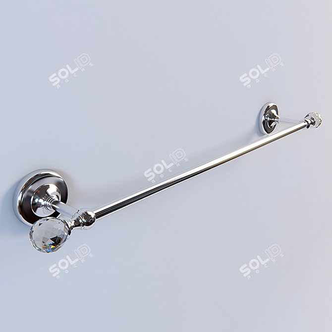 Modern Chrome Towel Bar for Stylish Bathrooms. 3D model image 1