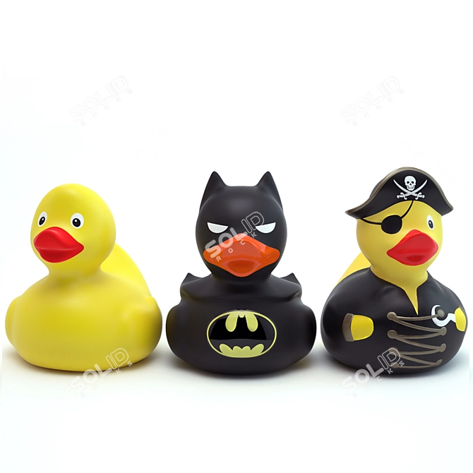 Quacktastic Set: Classic, Batman, Pirate 3D model image 2