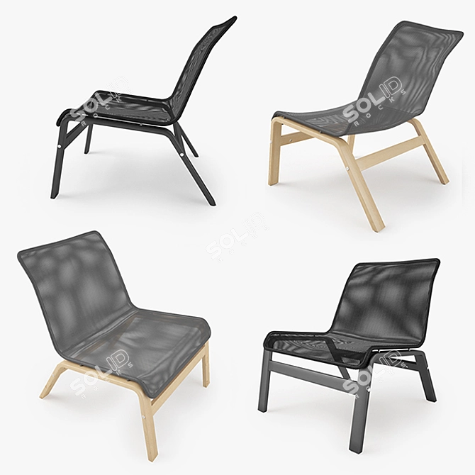 Sleek & Cozy IKEA Nolmyra Armchair 3D model image 2