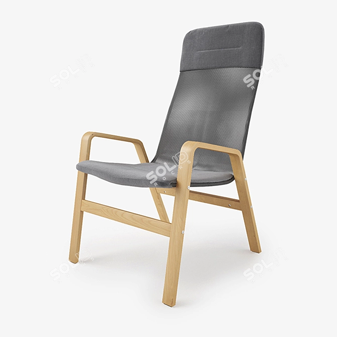 Sleek & Stylish IKEA Armchair 3D model image 1