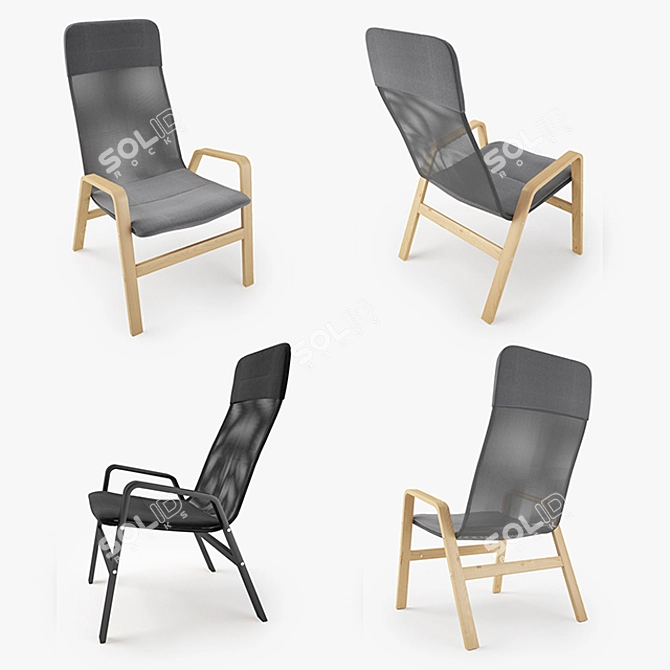 Sleek & Stylish IKEA Armchair 3D model image 2