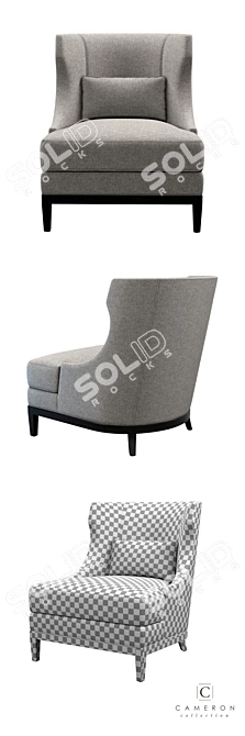 Jonesy Lounge Chair - Curved Comfort in Mahogany 3D model image 2