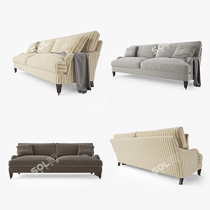 Modern Essex Sofa: Stylish and Versatile 3D model image 2