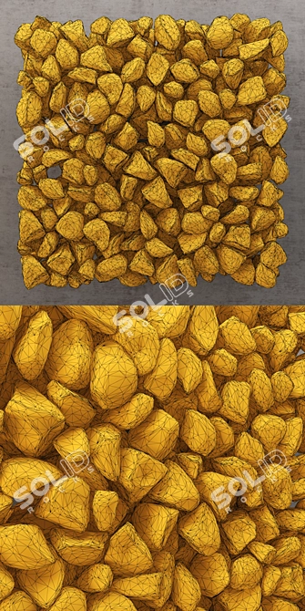 Triangular Stone Panel - High-quality 3D Model 3D model image 3