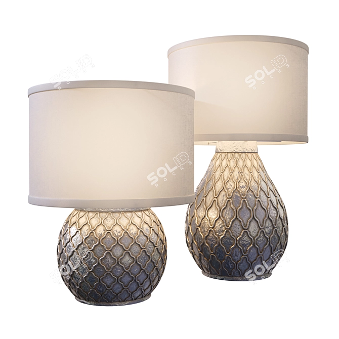 Elegant Nola Lamp Bases 3D model image 1