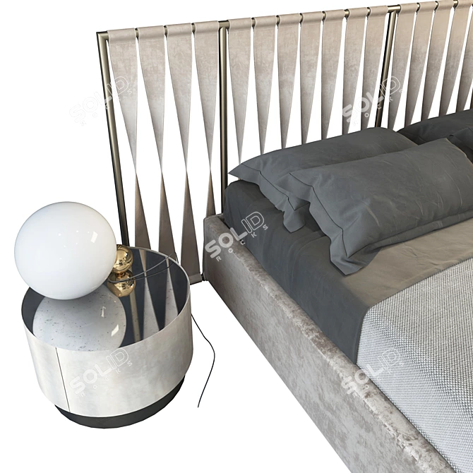 Elegant Twist Cantori Bed 3D model image 3