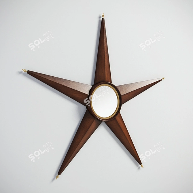 Radiant Reflection: Gramercy Starburst Mirror 3D model image 1