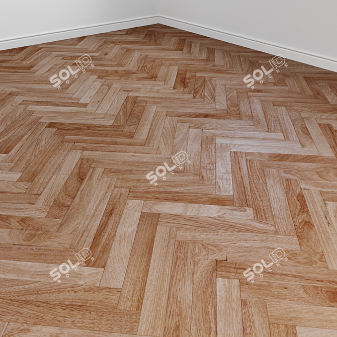 Classic Herringbone Parquet 3D model image 2