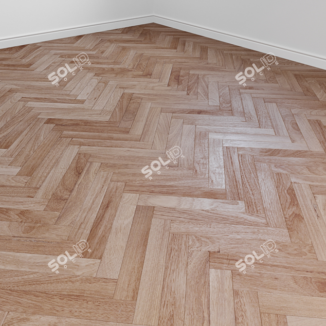 Classic Herringbone Parquet 3D model image 3