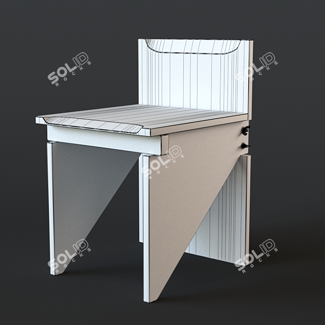 BO Chair: Iconic Design with Brazilian Pine 3D model image 3