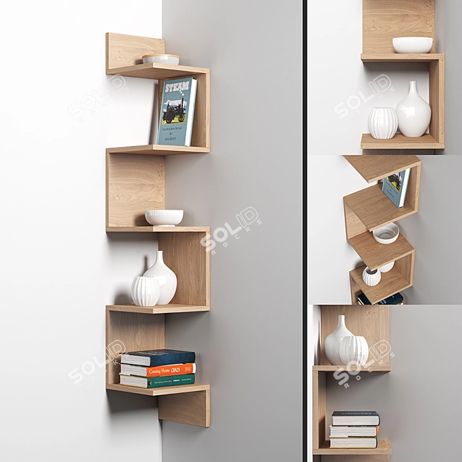 Corner Decor Shelf 3D model image 1