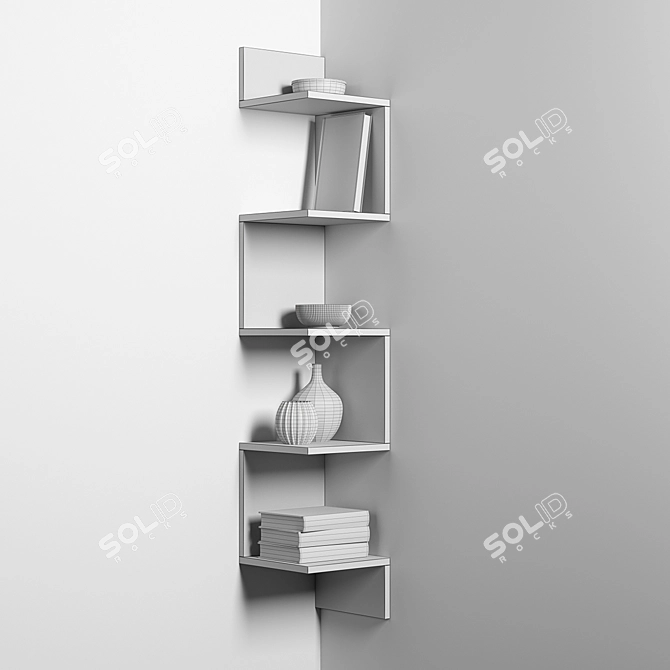 Corner Decor Shelf 3D model image 2