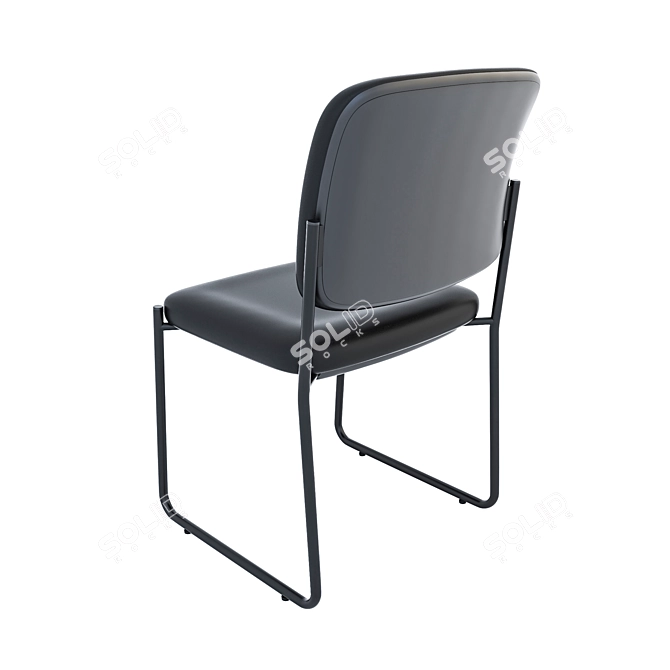 Sleek Visitor Chair: Modern Design 3D model image 2