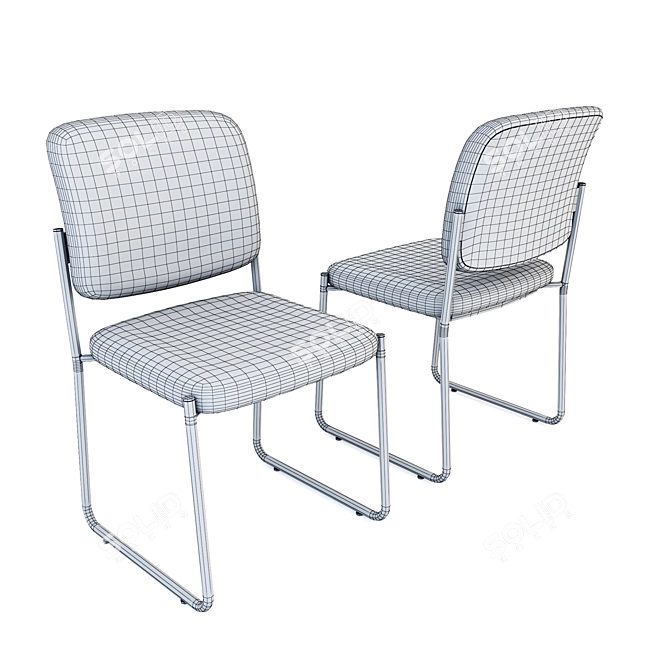 Sleek Visitor Chair: Modern Design 3D model image 3