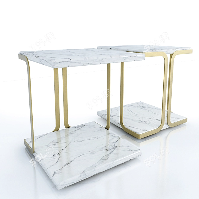 Sleek Harry Side Table 3D model image 1