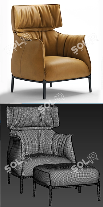 Archibald Armchair: Elegant Comfort 3D model image 3