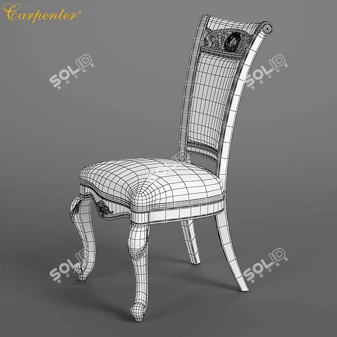 Carpenter Dining Chair: Elegant and Sturdy 3D model image 3