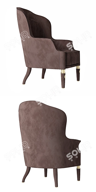 Title: Ipe Cavalli Visionnaire Beige Alice Chair 3D model image 2