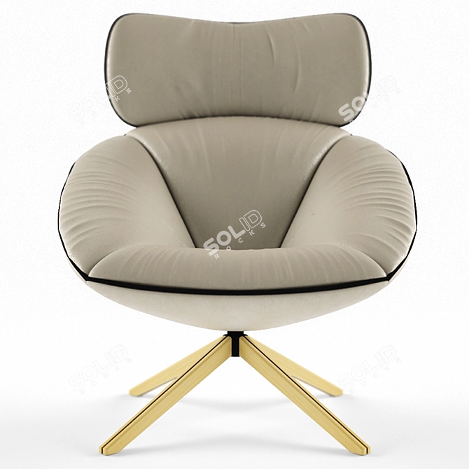 Cozy Tortuga Lounge Chair 3D model image 2