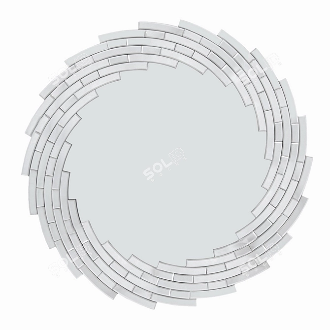 Sleek Santena Mirror 3D model image 1