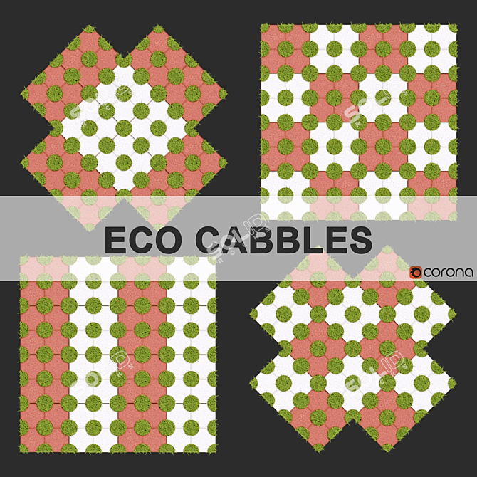 Eco Cobblestone Collection 3D model image 1