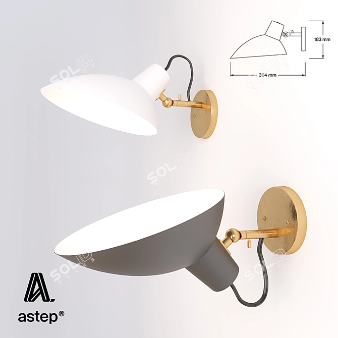 Astep VV Cinquanta Wall Bracket 3D model image 2