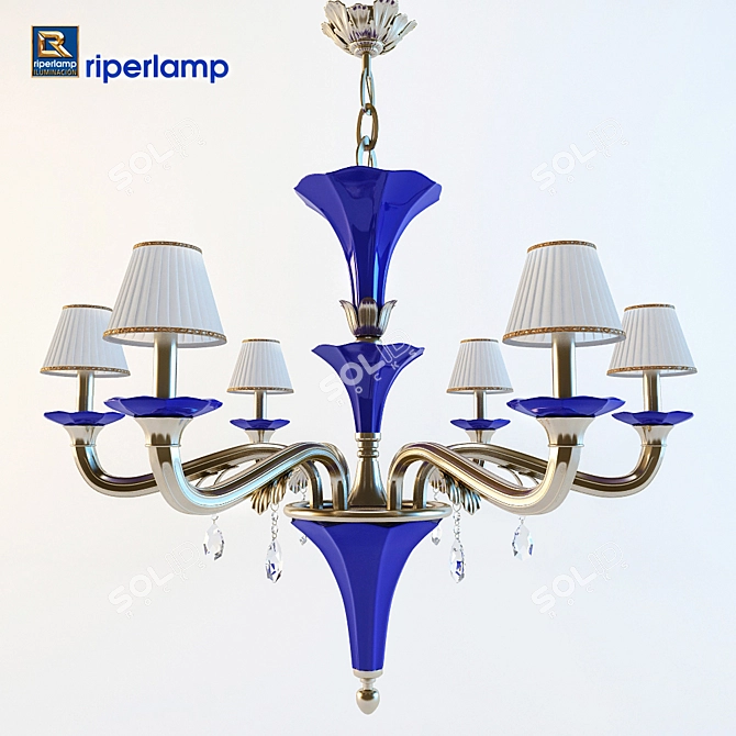 Elegant Riperlamp Tracat 352A with Abajour 3D model image 1