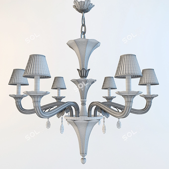 Elegant Riperlamp Tracat 352A with Abajour 3D model image 2