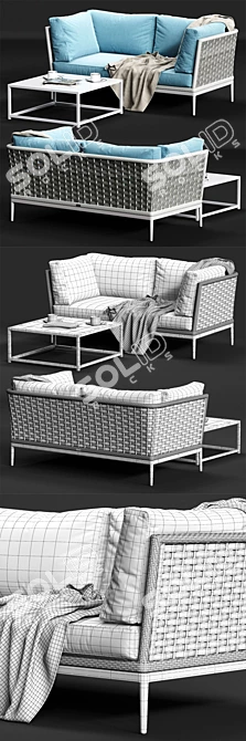 Varaschin ALGARVE Sofa: Modern Luxury Seating 3D model image 3