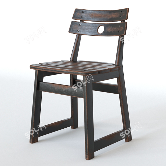 Tajá Chair: Brazilian Outdoor Elegance 3D model image 1