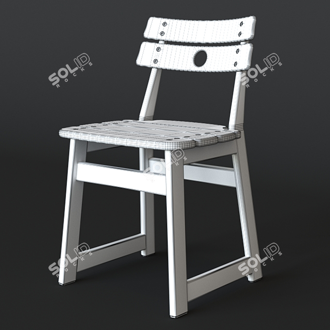 Tajá Chair: Brazilian Outdoor Elegance 3D model image 3