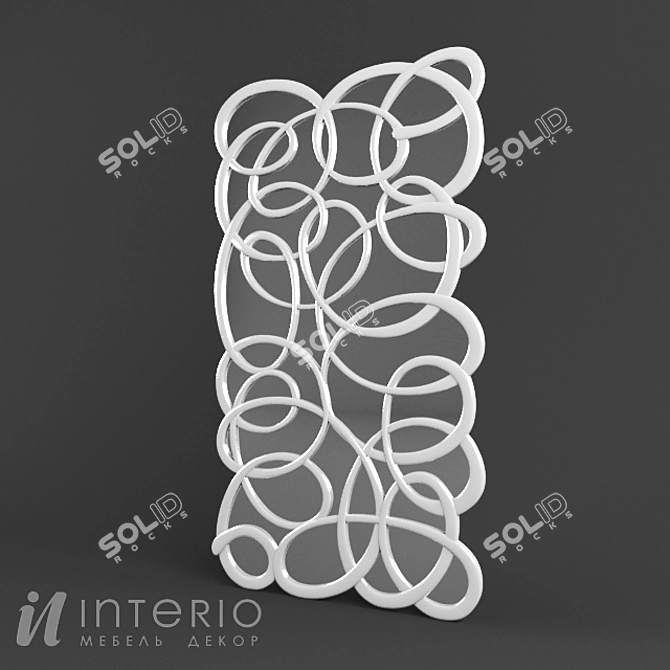 Whimsical Composition Mirror 3D model image 1