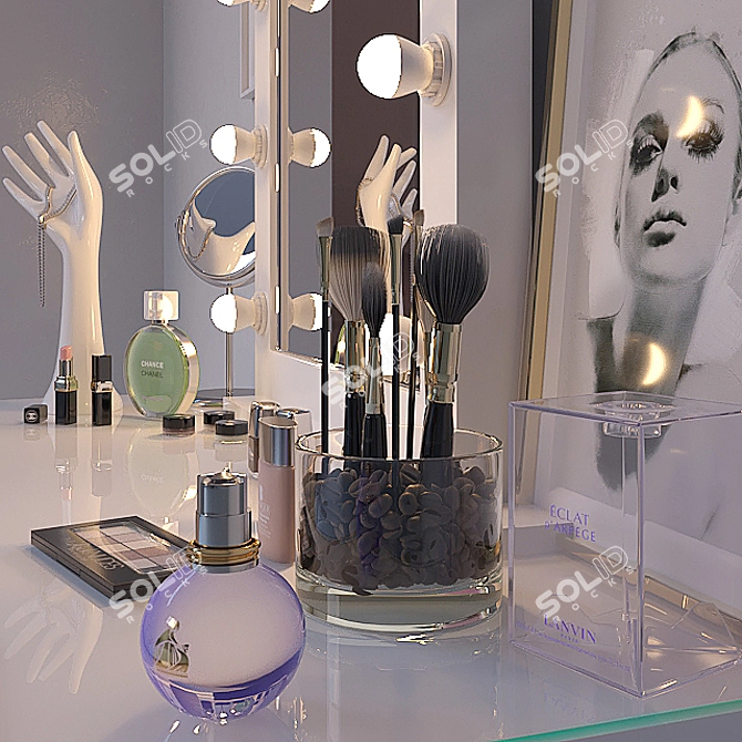 All-in-One Makeup Vanity Set 3D model image 2