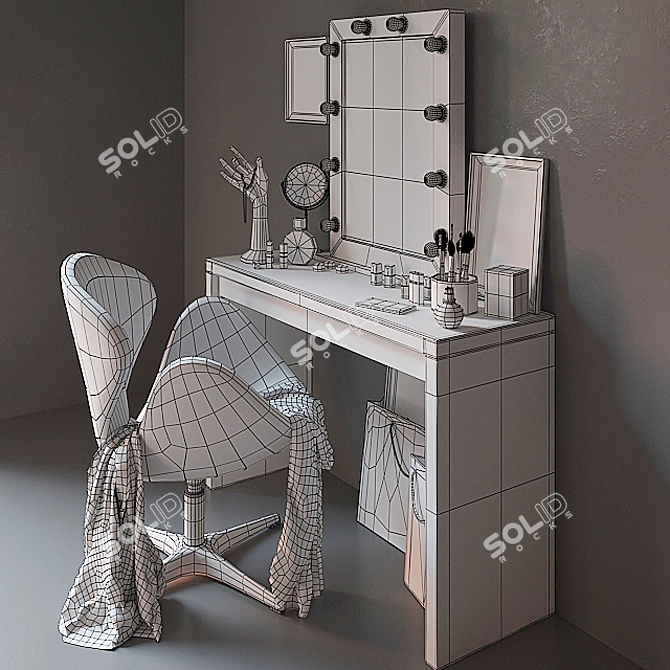 All-in-One Makeup Vanity Set 3D model image 3