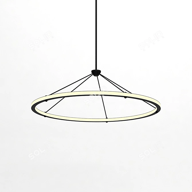 Ethereal Halo Pendant Light 3D model image 1