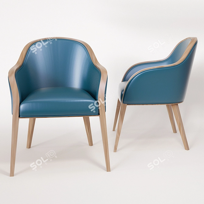 Wave Montbel Chair: Modern, Realistic 3D Model 3D model image 1